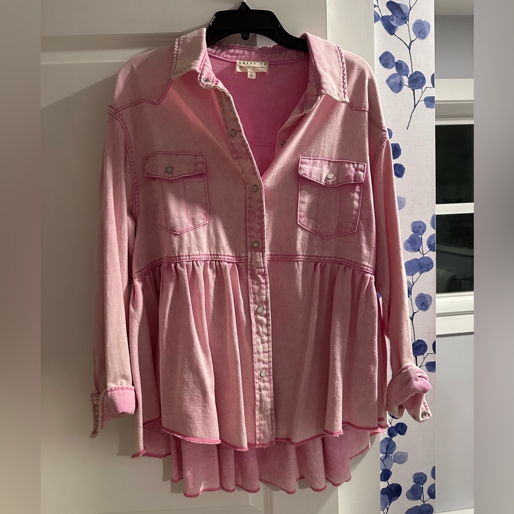 Pink Jean shirt
